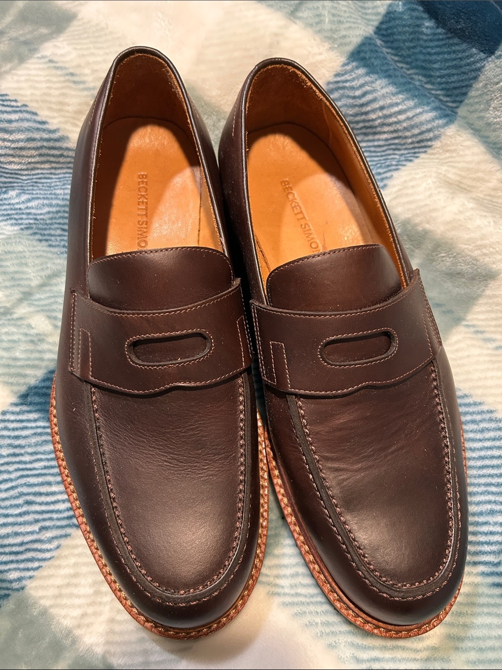 Beckett Simonon Dark Brown Leather Penny Loafers